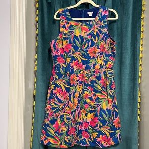 JCrew Factory Tropical Floral Shift Dress Sz 14